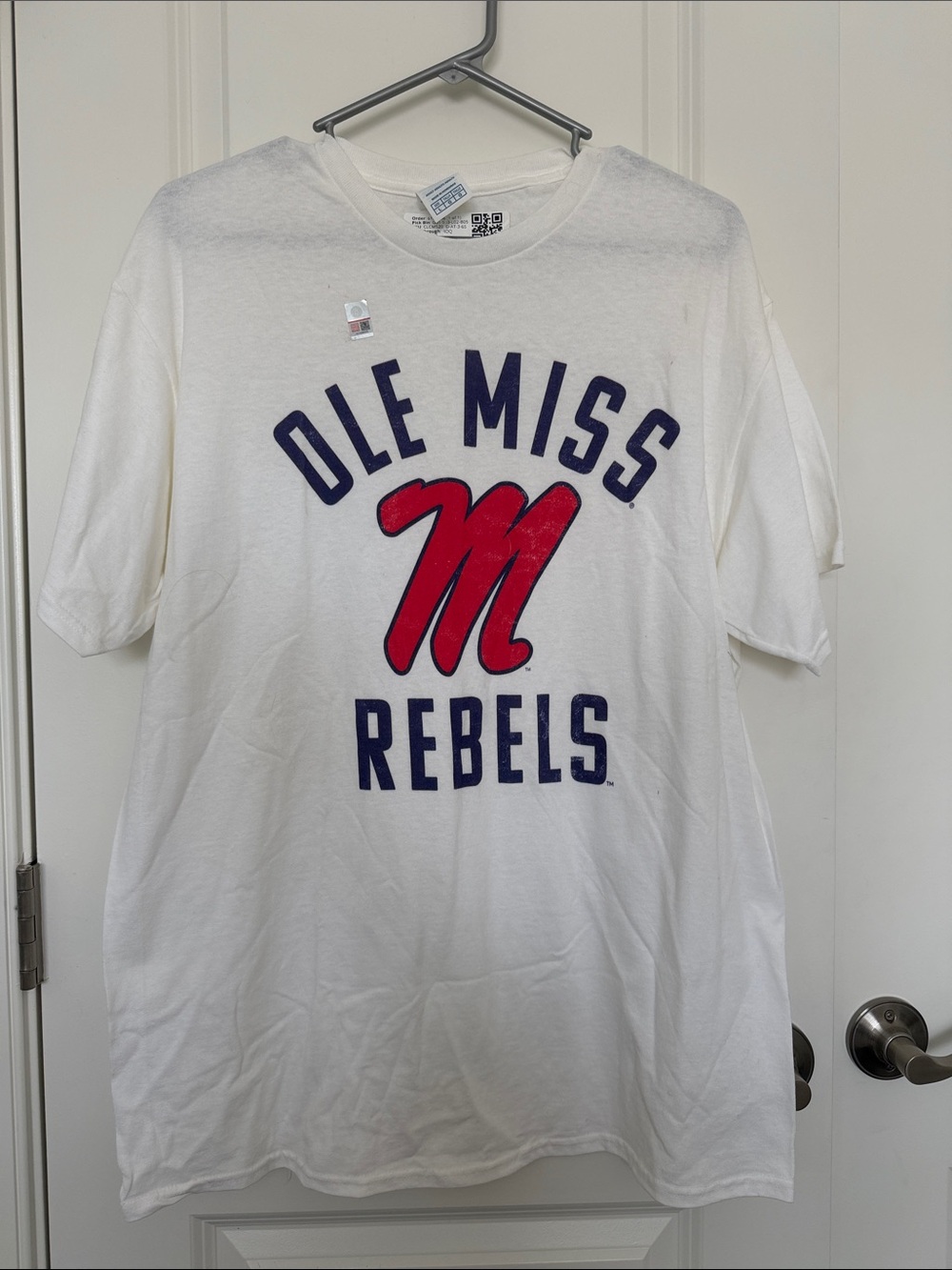 Ole Miss Rebels White Short-Sleeve Logo Tee